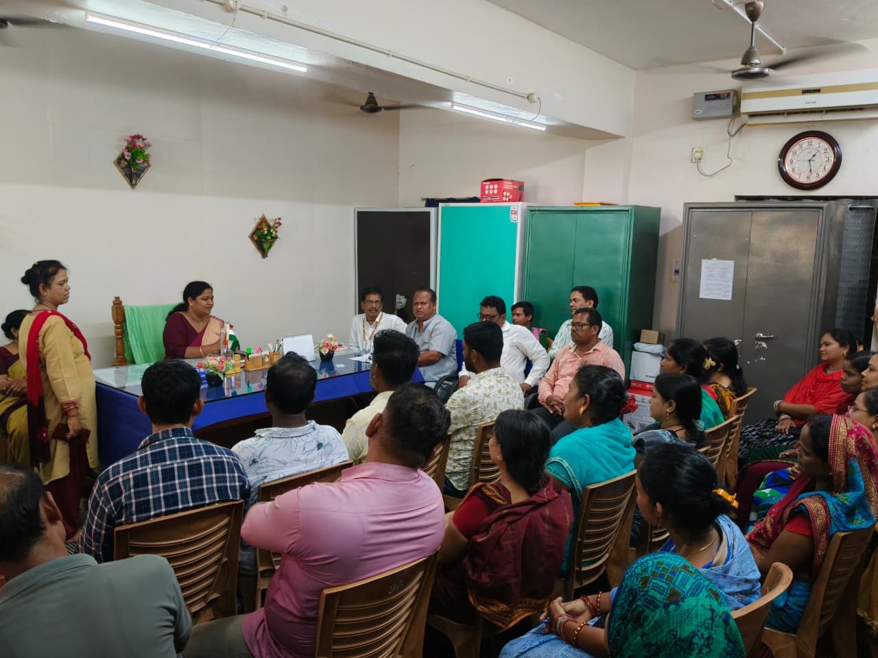 Meeting of teachers and parents at the school